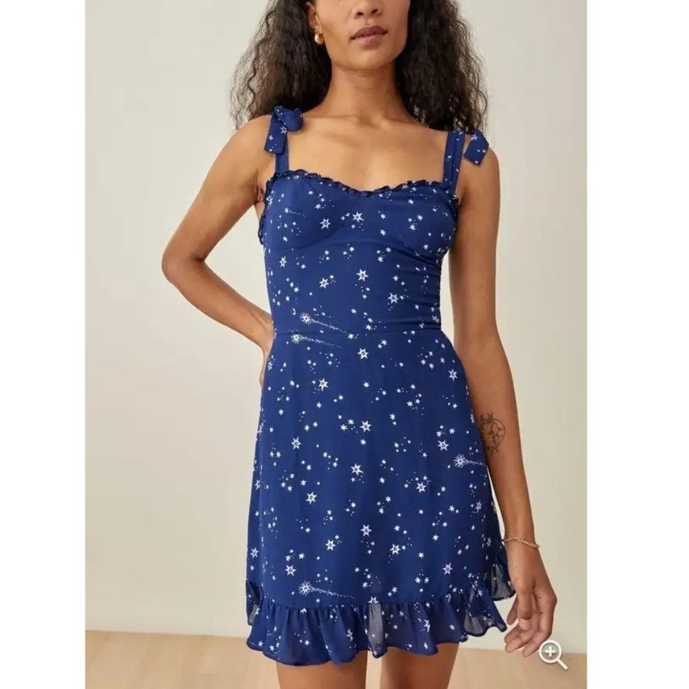 SALE🦋Reformation Christine Dress - Starry Night - Picture 2 of 10